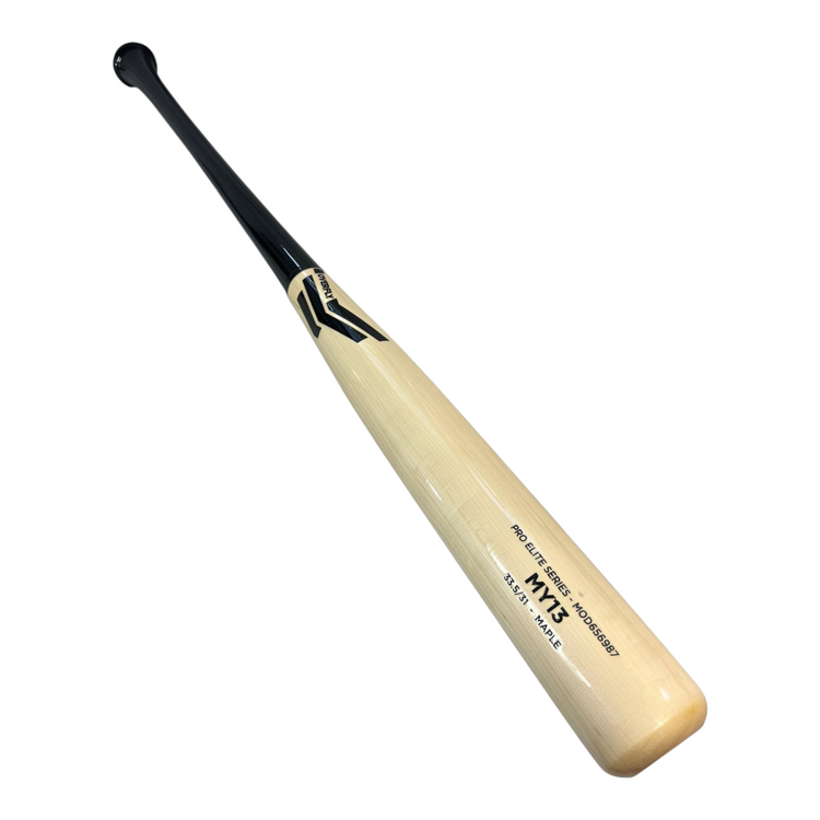 Bat de béisbol Radach Sports Overfly MY13 Pro Elite de madera maple natural y mango negro de 33.5 pulgadas