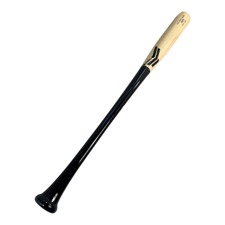 Bat de béisbol Radach Sports Overfly MY13 de madera de maple con barril natural y mango negro de 33.5 pulgadas