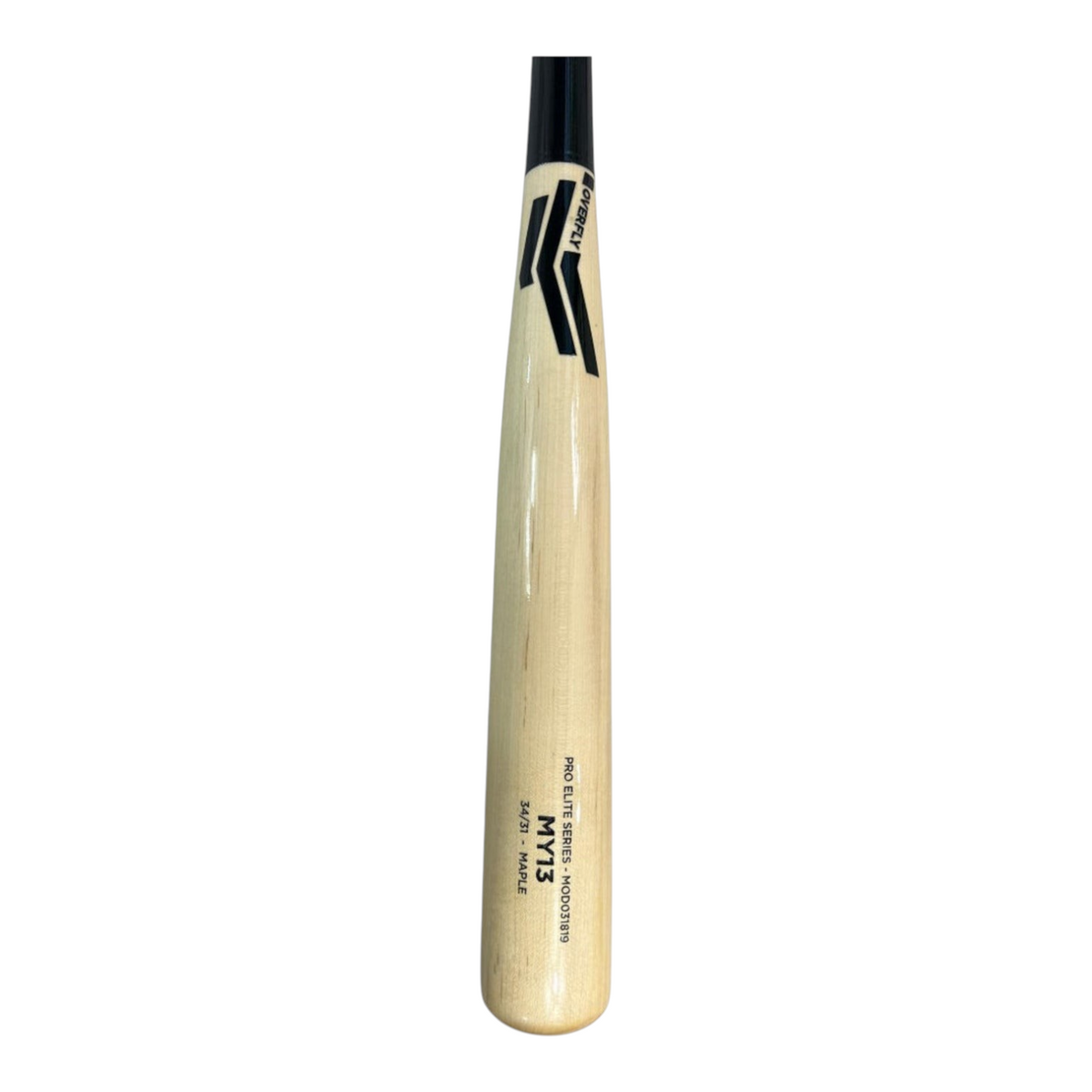 Bat de béisbol Radach Sports Overfly MY13 de madera de maple profesional en color natural y negro de 34 pulgadas