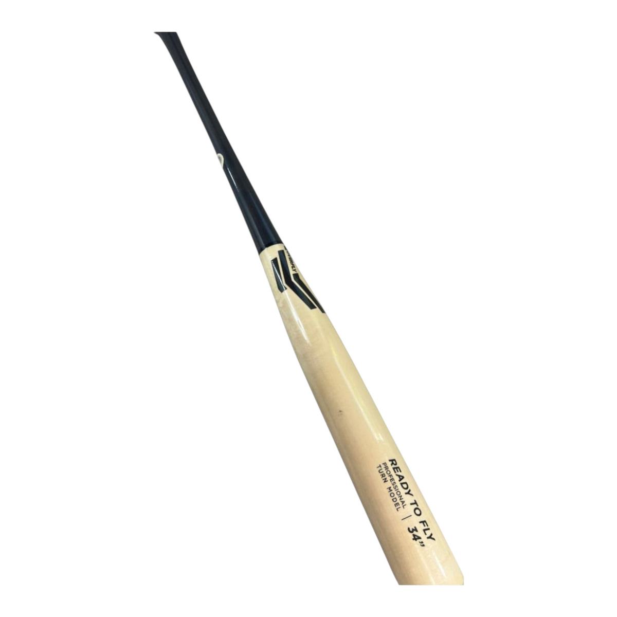 Bat de béisbol Radach Sports Ready To Fly de madera de maple profesional en color natural y negro de 34 pulgadas