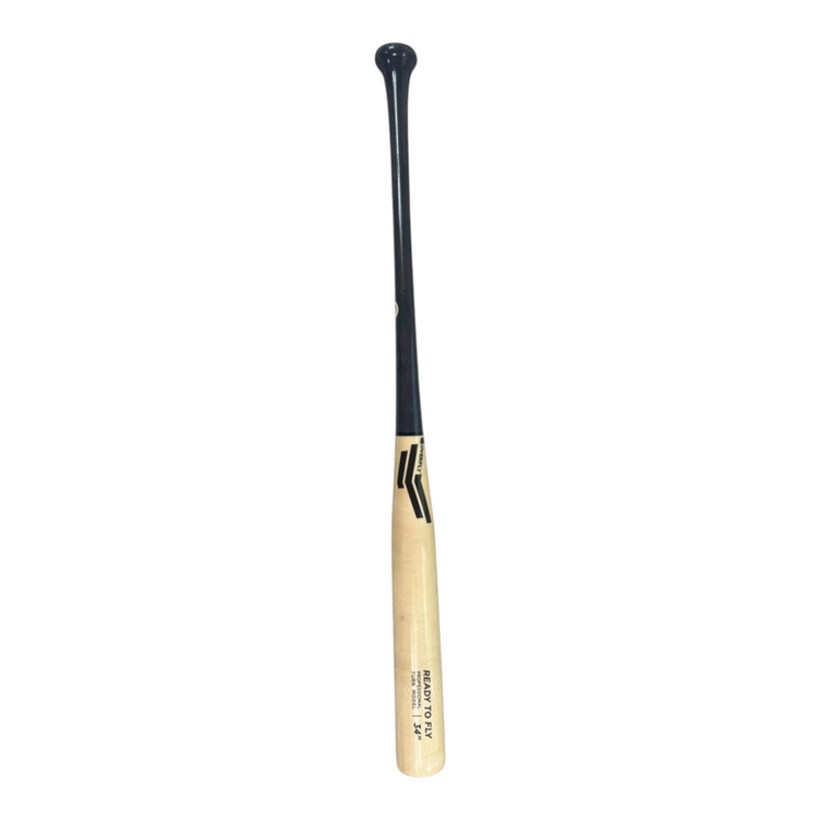Bat de béisbol Radach Sports Ready To Fly de madera de maple profesional en color natural y negro de 34 pulgadas