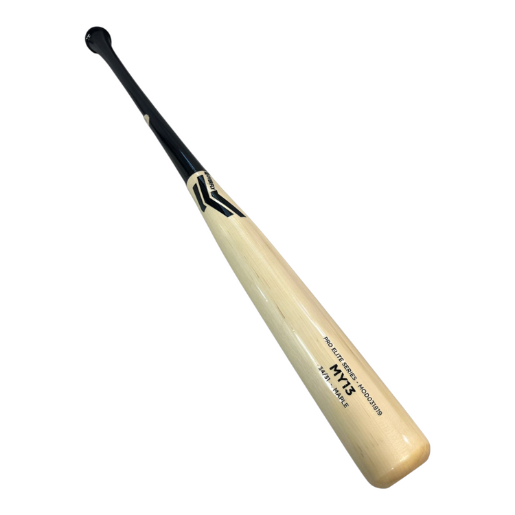 Bat de béisbol Radach Sports Overfly MY13 Pro Elite de madera de maple en color natural y negro de 34 pulgadas