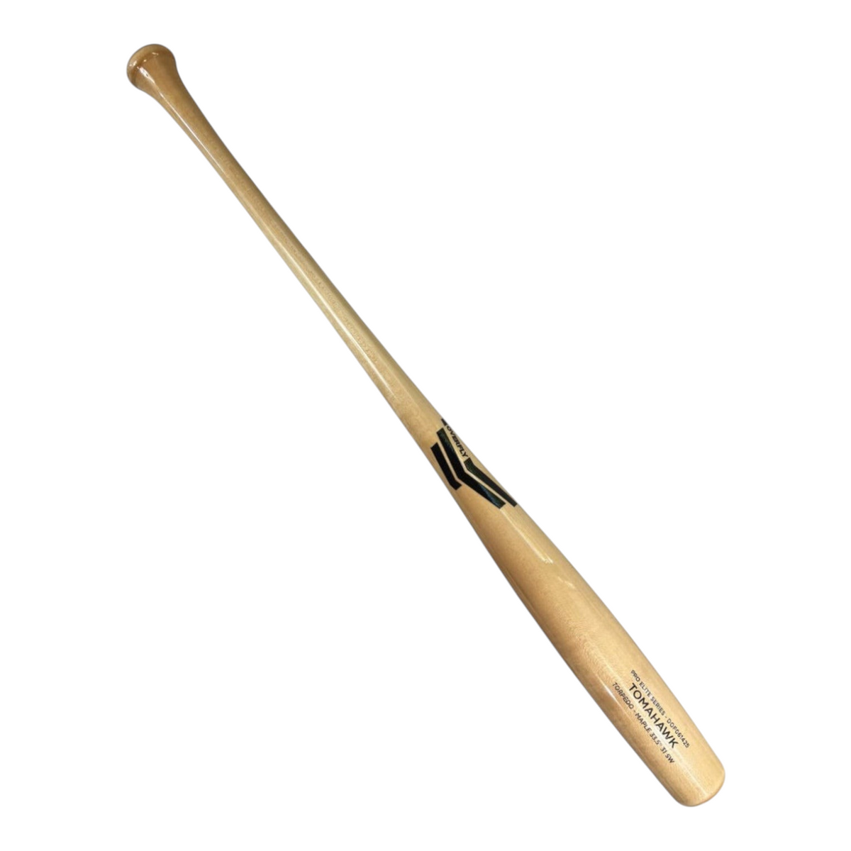 Bat de béisbol Radach Sports Overfly Tomahawk Pro Elite de madera de maple natural con perfil torpedo de 33.5 pulgadas