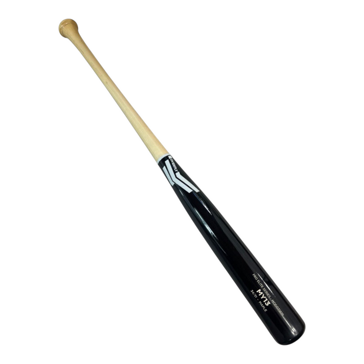 Bat de béisbol Radach Sports Overfly Pro Elite MY13 de 34 pulgadas, fabricado en madera de maple negra y natural.