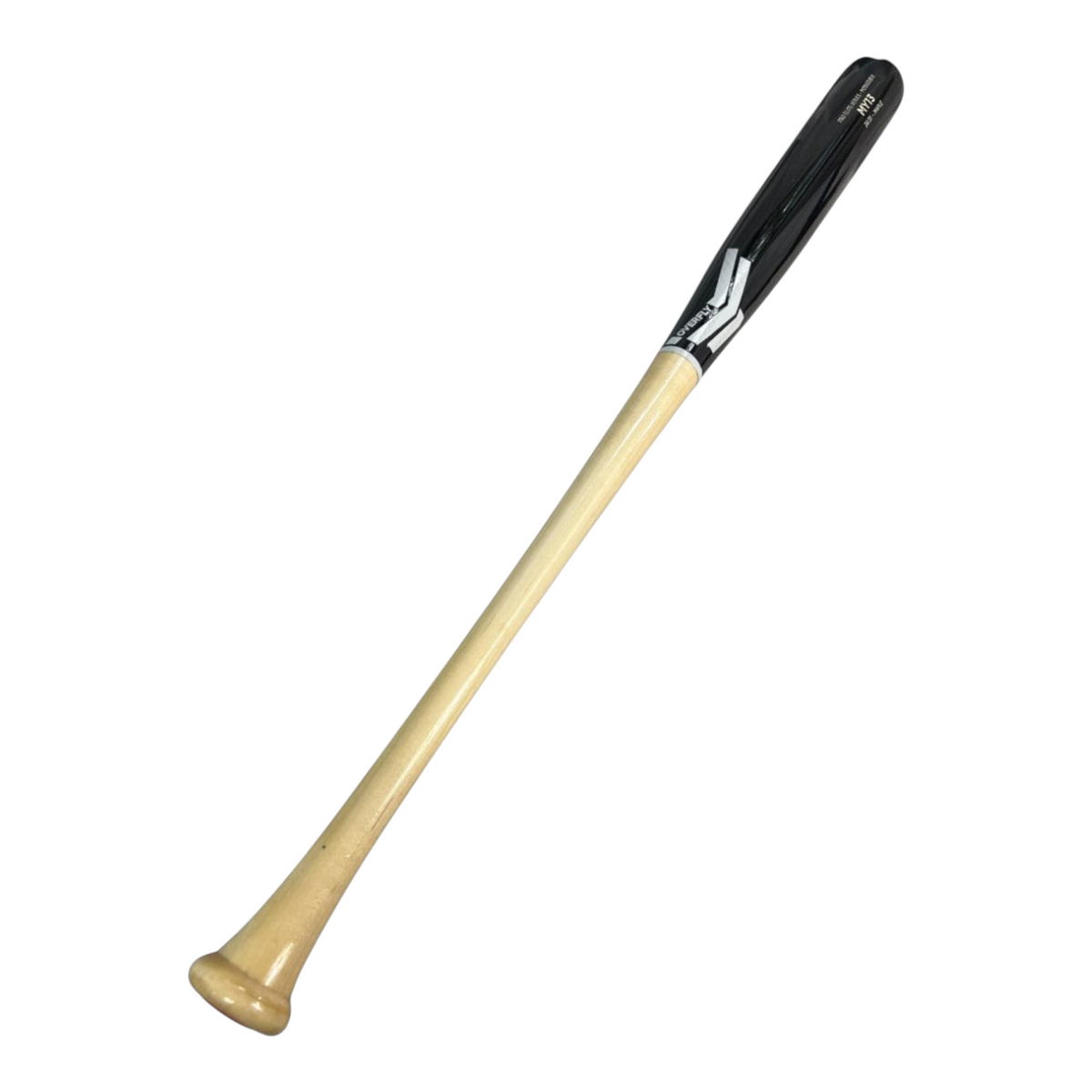 Bat de béisbol Radach Sports Overfly Pro Elite MY13 de 34 pulgadas en madera de maple con barril negro y mango natural