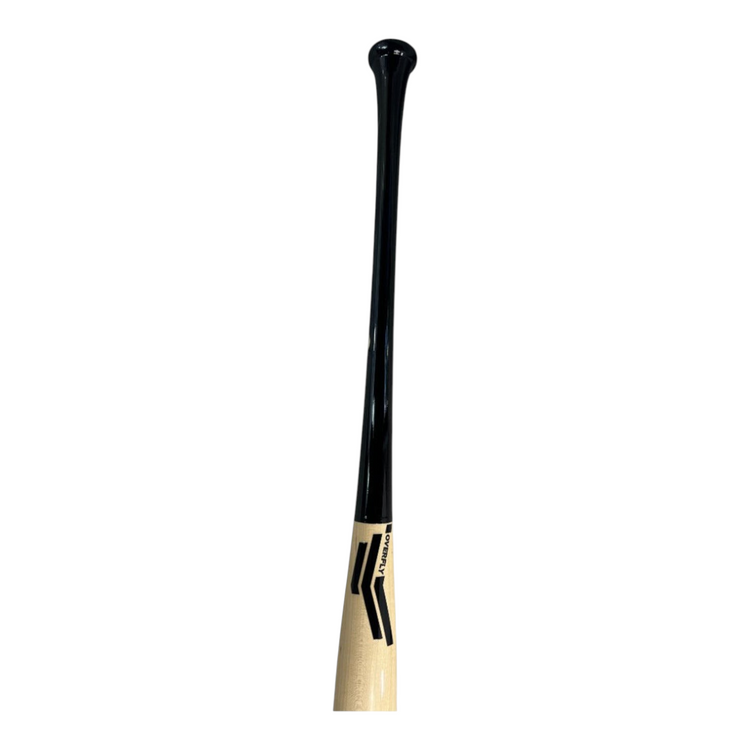 Bat de béisbol Radach Sports Overfly MY13 de madera maple, acabado natural y negro, diseño profesional de 33.5 pulg.