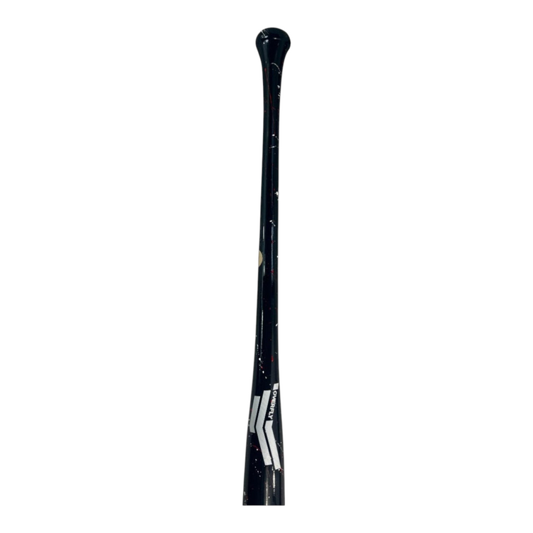 Bat de béisbol Radach Sports Overfly Pro Elite FT23 de madera de maple en color negro con salpicaduras decorativas