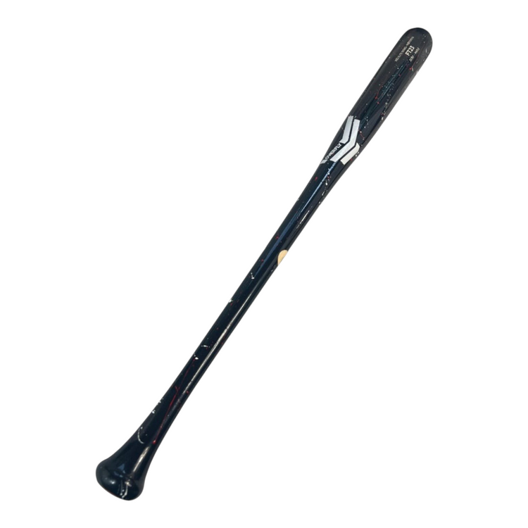 Bat de béisbol Radach Sports Overfly Pro Elite FT23 de madera de maple en color negro con salpicaduras decorativas