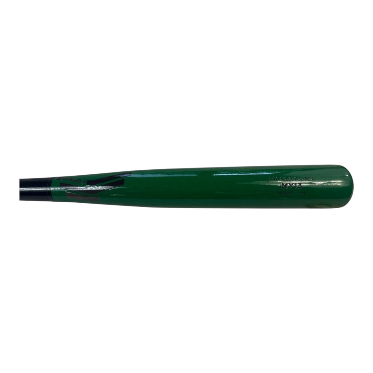 Bat de béisbol Radach Sports Overfly RA13 de maple profesional en color verde y negro con acabado brillante