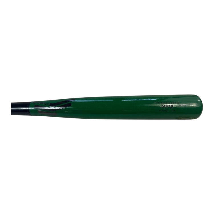 Bat de béisbol Radach Sports Overfly RA13 de maple profesional en color verde y negro con acabado brillante
