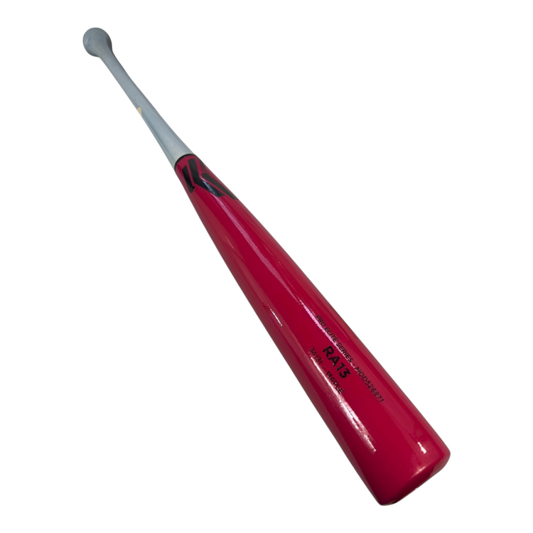 Bat de béisbol Radach Sports Overfly Pro Elite Series RA13 de madera de maple en color rosa y gris