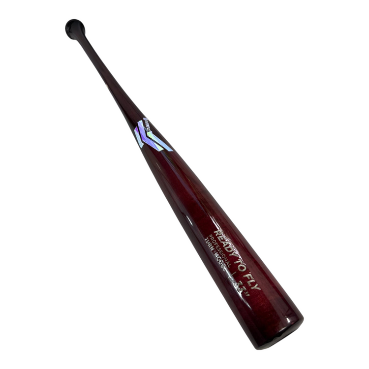 Bat de béisbol Radach Sports Overfly Ready To Fly de 33 pulgadas en color vino con acabado brillante profesional