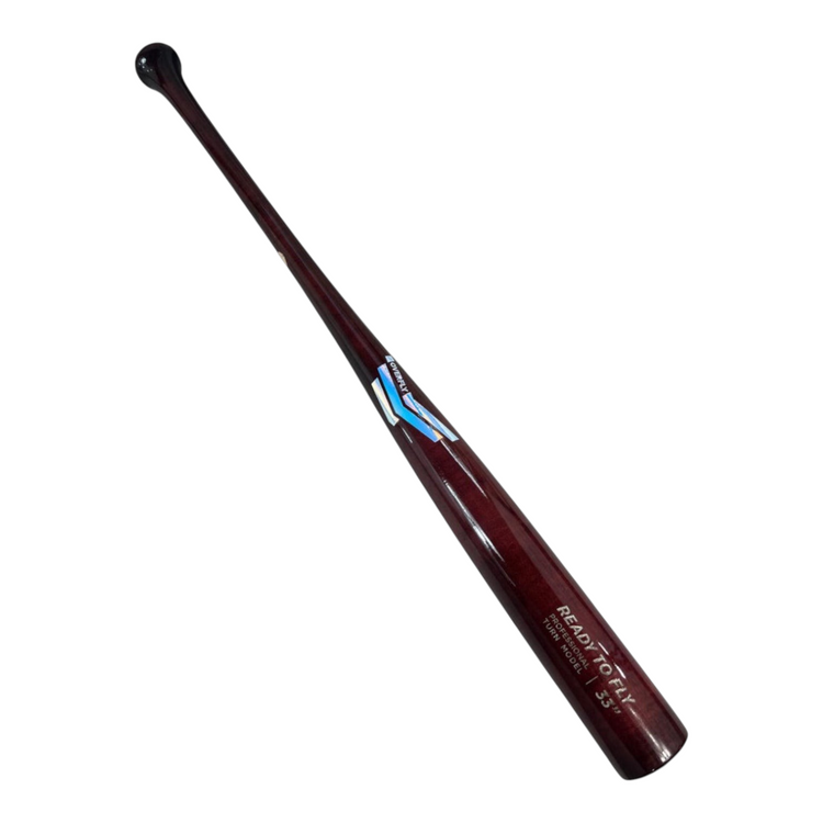 Bat de béisbol Radach Sports Overfly Ready To Fly de 33 pulgadas en color vino con acabado brillante profesional