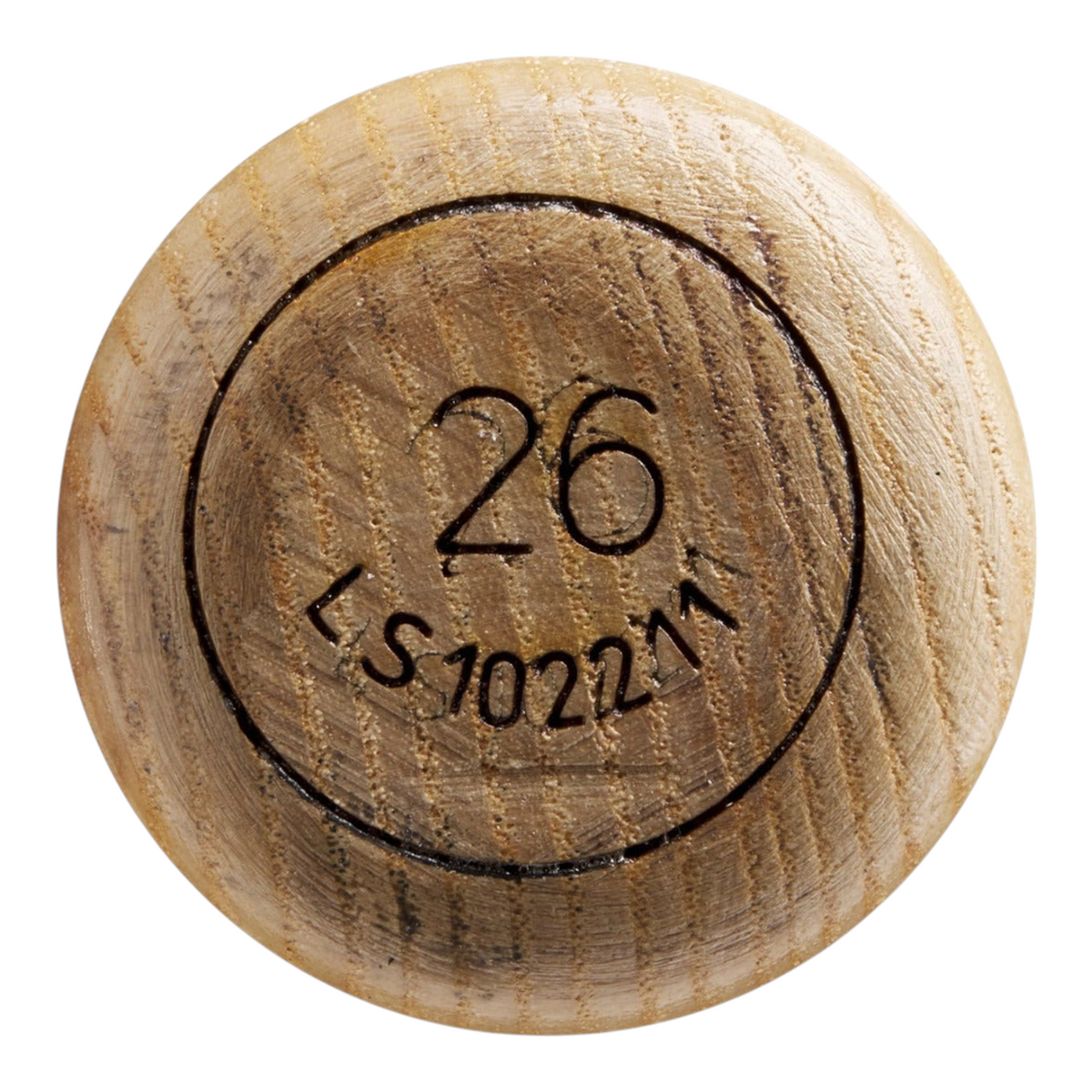 Extremo del bate de madera Radach Sports Louisville Slugger de 26 pulgadas con grabado de medida y modelo