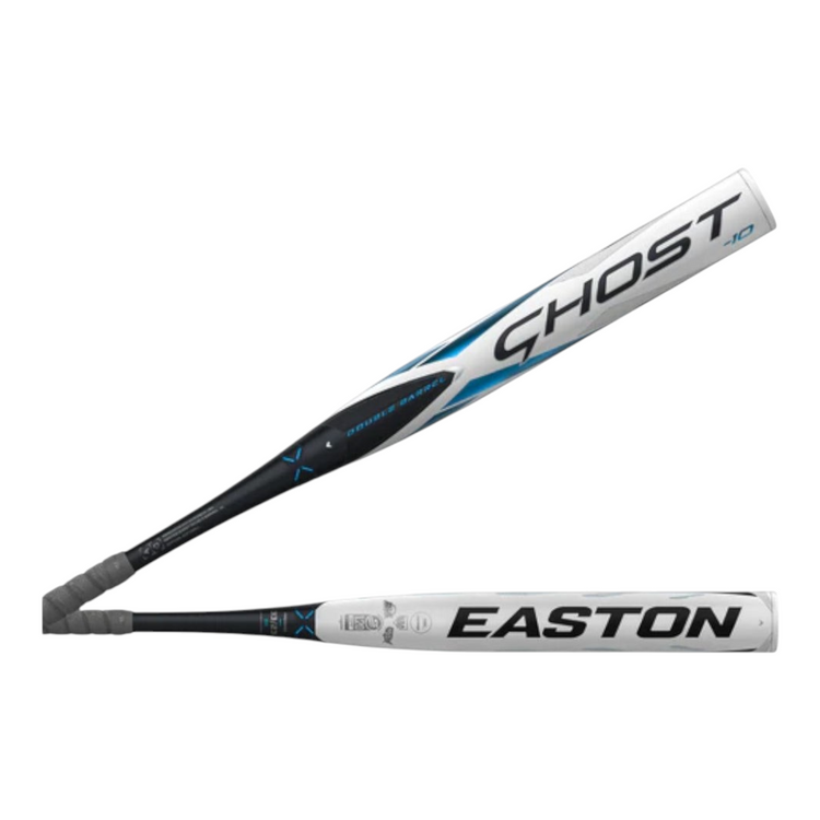 Bat de softbol Radach Sports Easton Ghost Advanced de 33 pulgadas con diseño de doble barril en blanco y azul