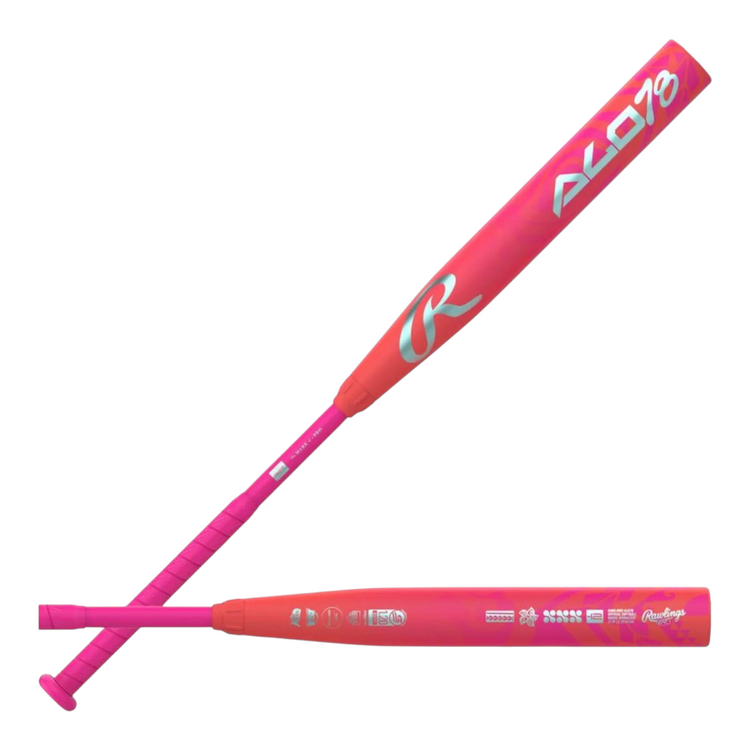 Bat de softbol Radach Sports Rawlings ALO78 rosa de composite, 32 pulgadas, diseño de dos piezas y balance equilibrado