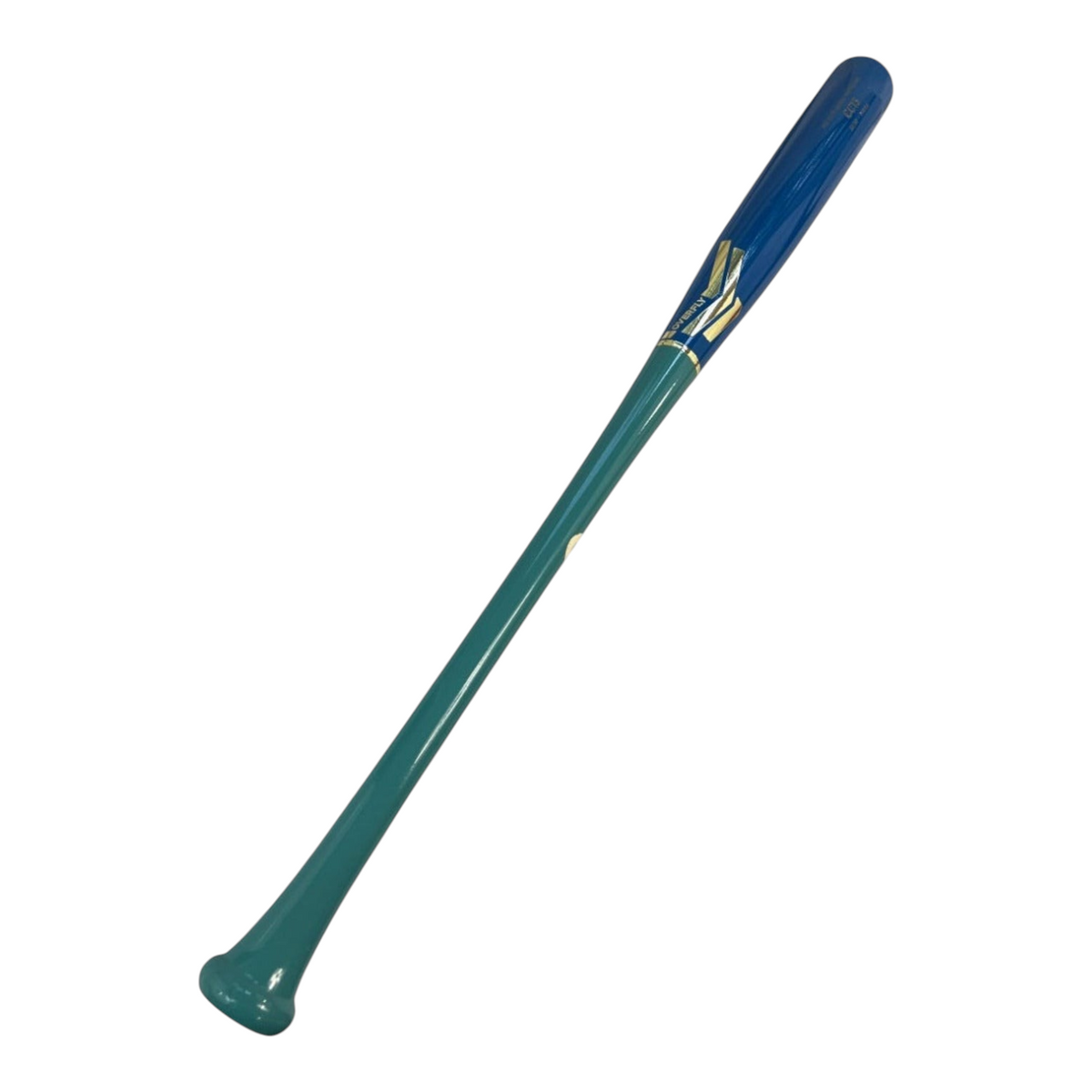 Bate de béisbol profesional Radach Sports Overfly Pro Elite CC13 de madera en colores azul y verde agua