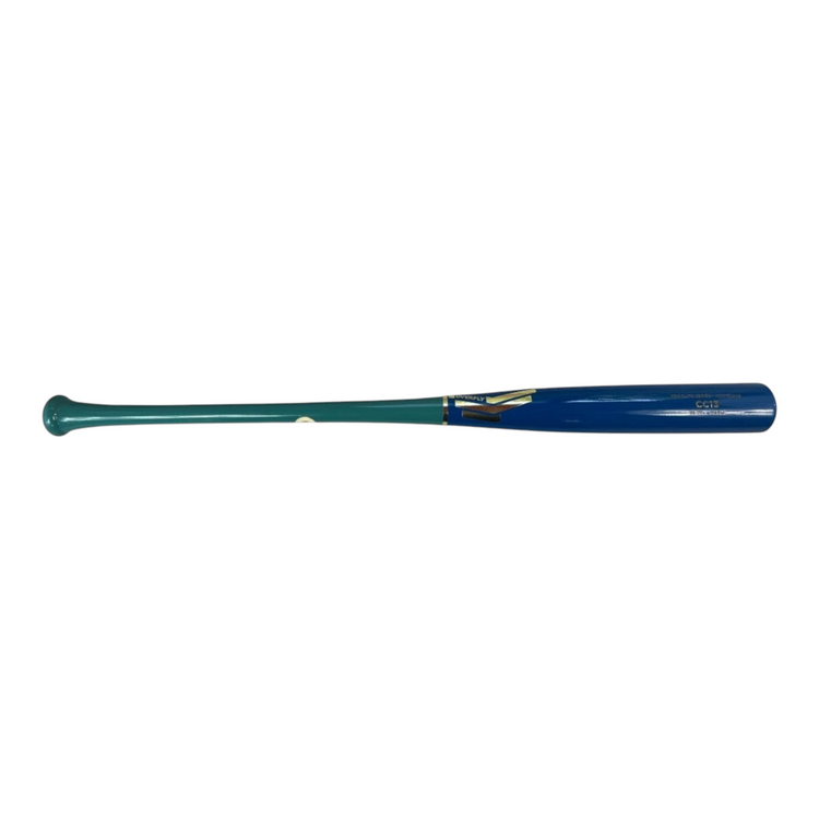 Bate de béisbol profesional Radach Sports Overfly Pro Elite CC13 de madera en colores azul y verde agua