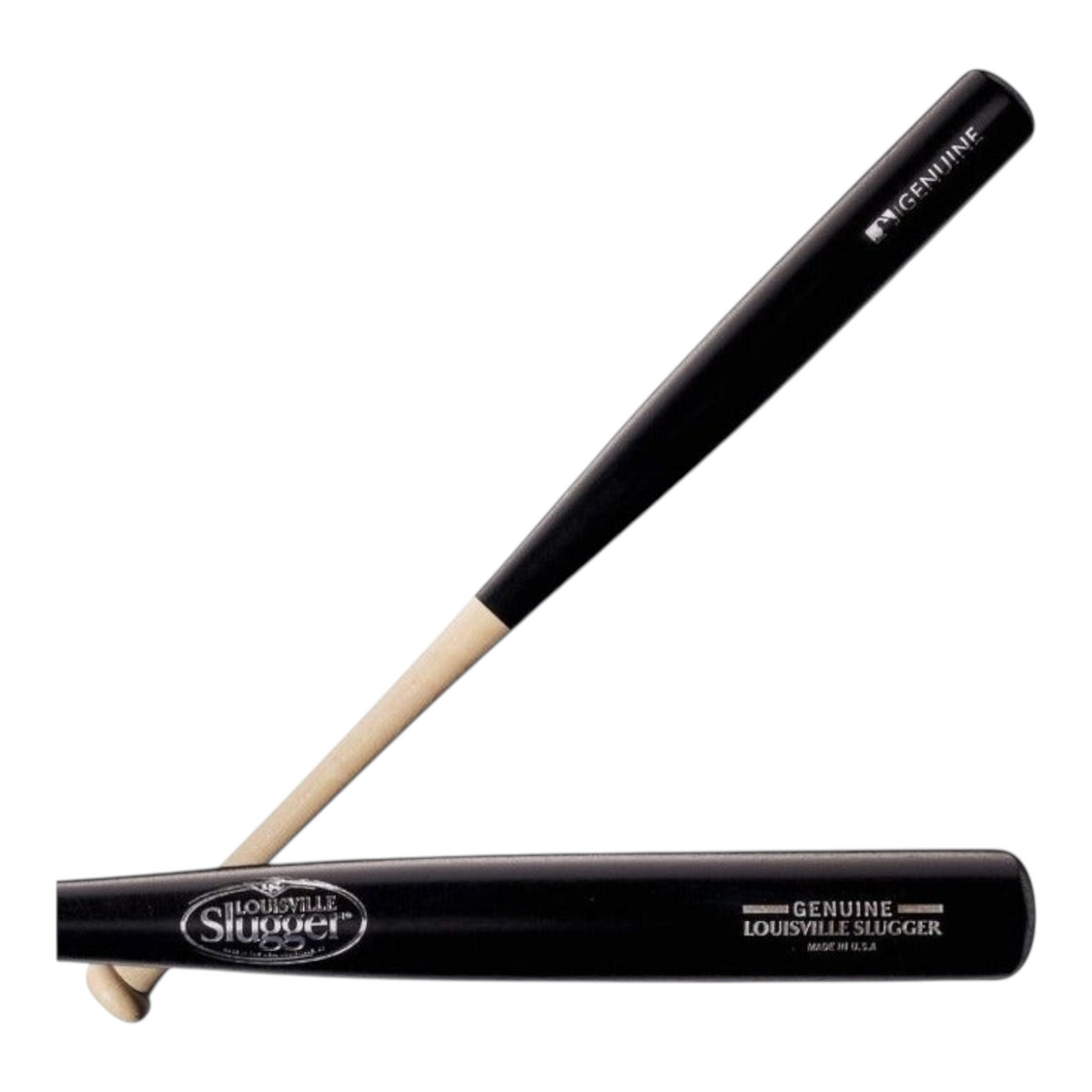Bate de béisbol Radach Sports Louisville Slugger Y125 de madera en color negro y natural, tamaño 31 pulgadas.