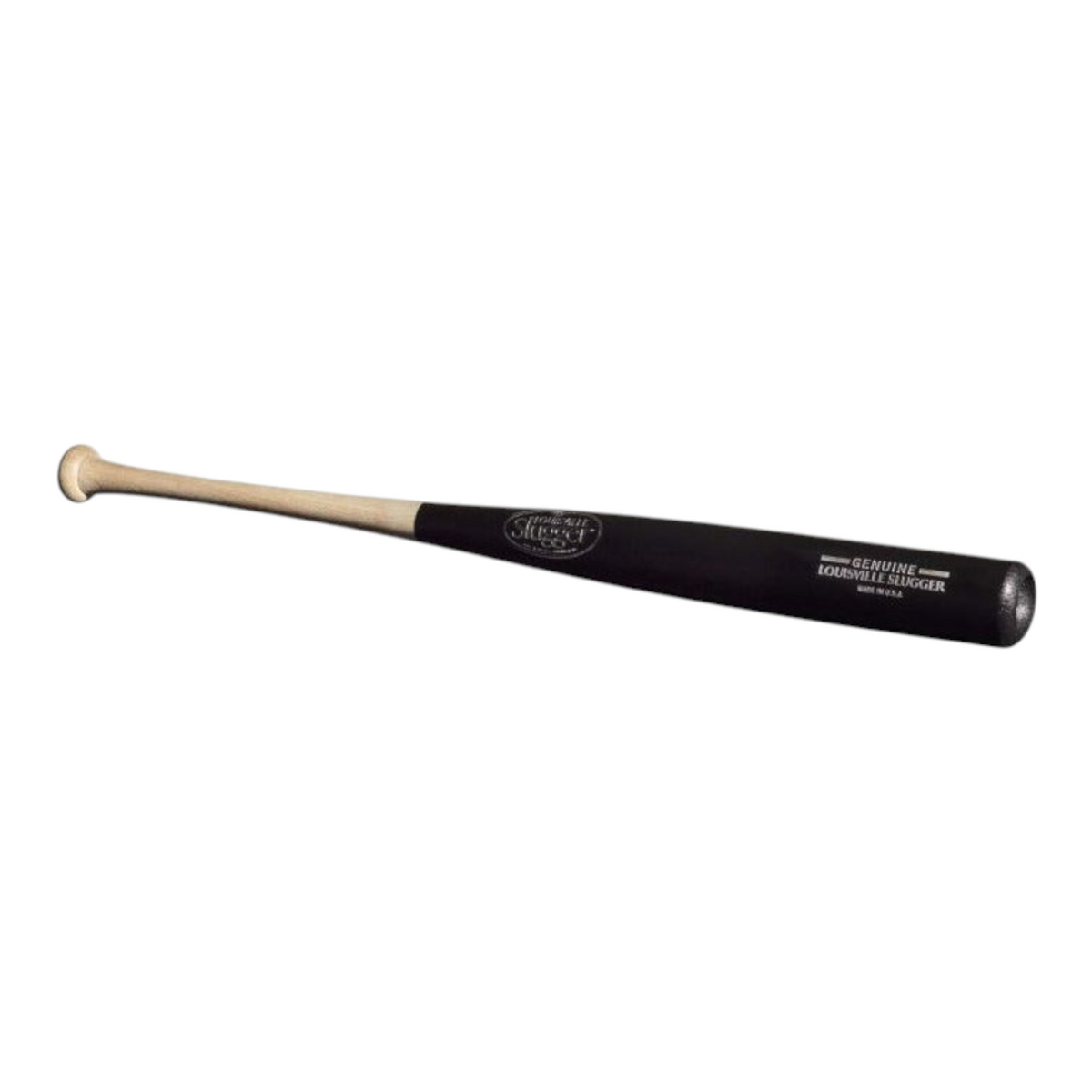 Bate de béisbol infantil Radach Sports Louisville Slugger Genuine Y125 de madera en color negro y natural de 31 pulgadas