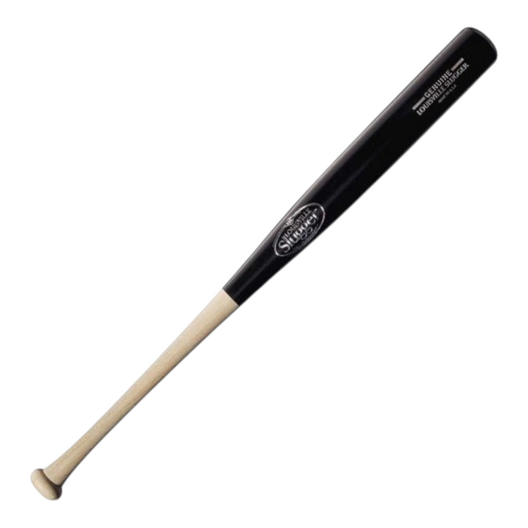 Bate de béisbol infantil Radach Sports Louisville Slugger Genuine Y125 de madera en color negro y natural de 31 pulgadas