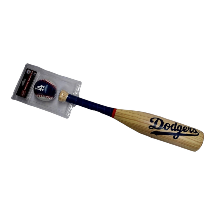 Set de bate y pelota de juguete Radach Sports de los Dodgers, fabricado en plástico con espuma y diseño oficial.