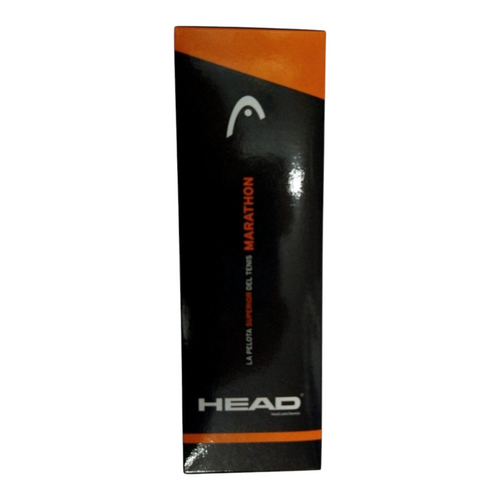 Caja de pelotas de tenis Head Marathon sin presión de Radach Sports en color negro y naranja