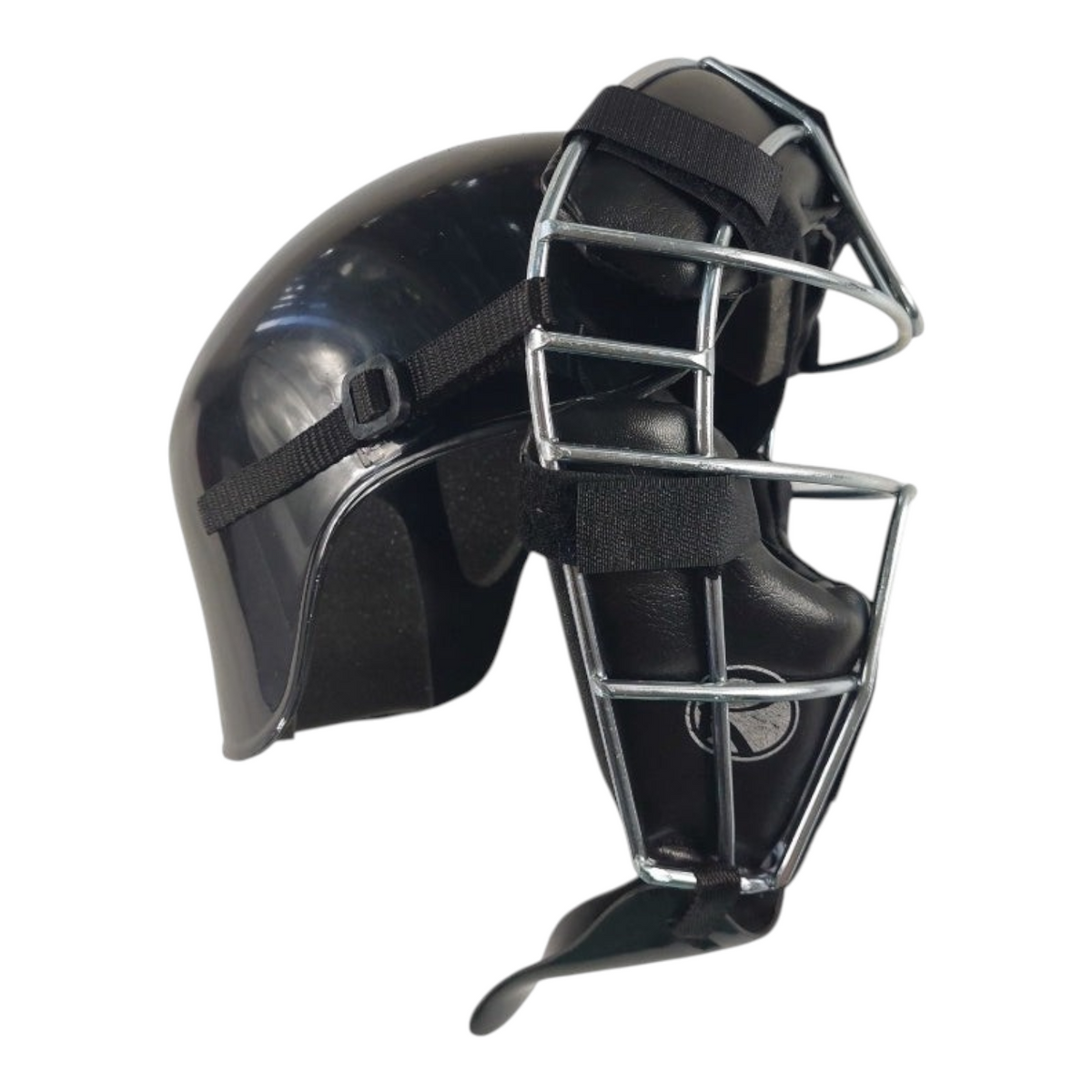 Careta de catcher Radach Sports para adulto en color negro con rejilla metálica protectora y correas ajustables