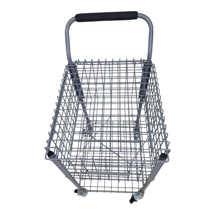 Carrito para pelotas de tenis Radach Sports de metal gris con capacidad para 324 pelotas y ruedas giratorias