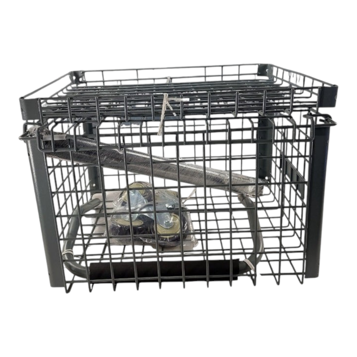 Carrito para pelotas de tenis Radach Sports de metal negro con capacidad para 324 pelotas, diseño preensamblado