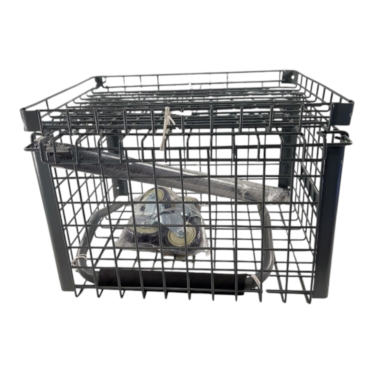 Carrito para pelotas de tenis Radach Sports de metal negro con capacidad para 324 pelotas, diseño preensamblado