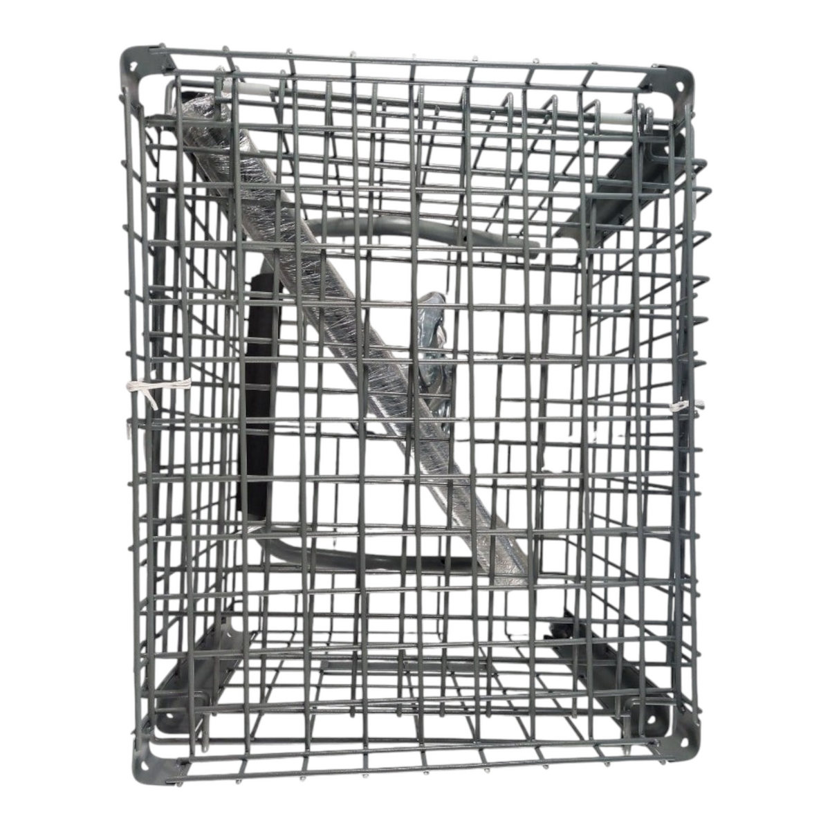 Carrito de metal Radach Sports para 324 pelotas de tenis con diseño resistente y estructura de rejilla gris