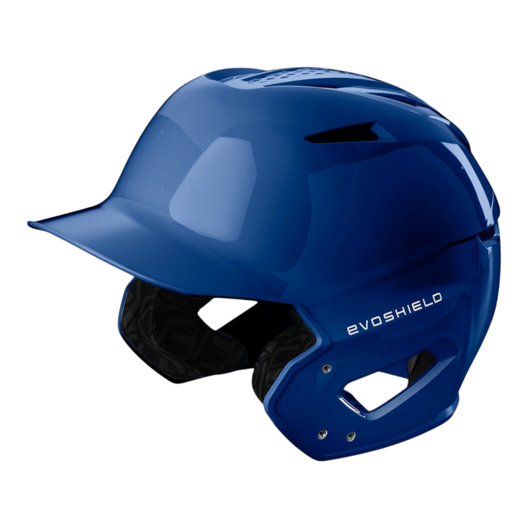 Casco de bateador Radach Sports EvoShield XVT 2.0 en color azul rey brillante con diseño protector de perfil bajo