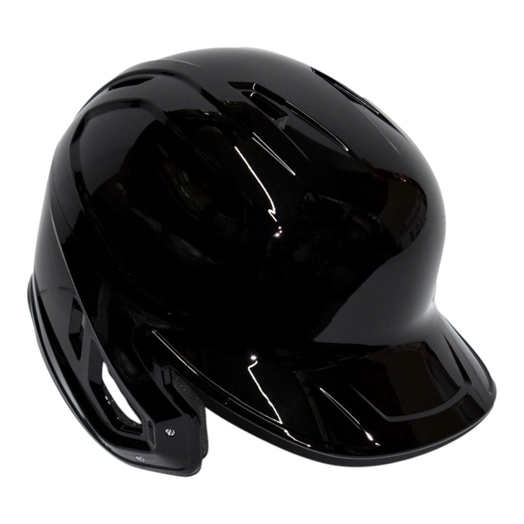 Casco de bateo Radach Sports para zurdo, color negro, talla extra grande, diseño de una oreja con ventilación