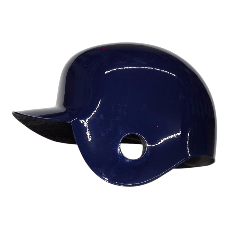 Casco de bateador Radach Sports azul marino de fibra de vidrio con una orejera para bateador derecho