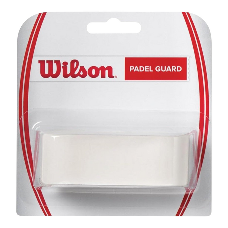 Cinta protectora Wilson Padel Guard blanca en empaque original de Radach Sports para proteger el marco de la pala.