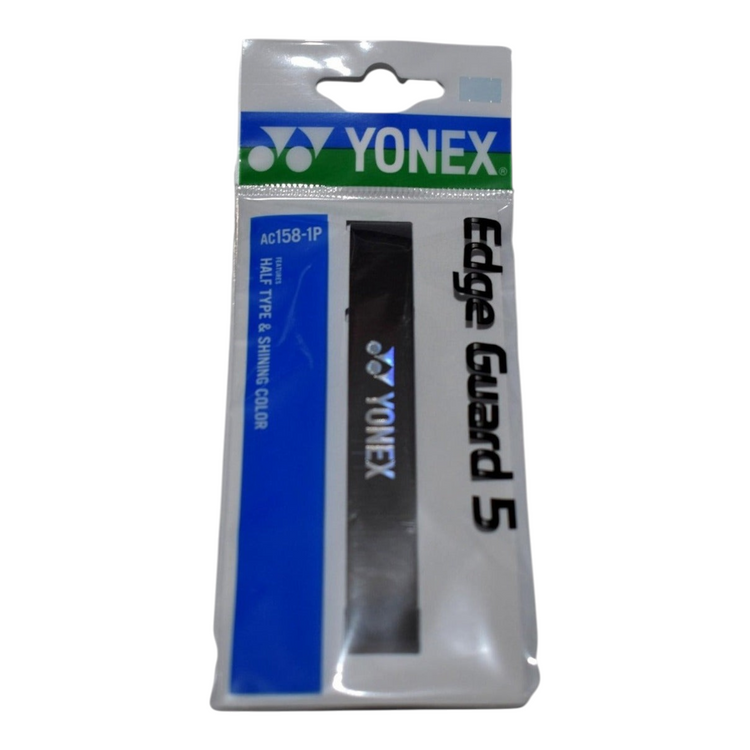 Protector de marco Yonex Edge Guard 5 de Radach Sports en color negro con letras plateadas para raqueta de tenis