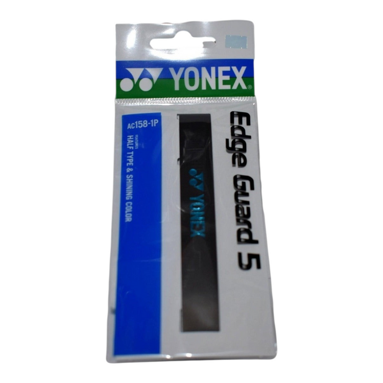 Radach Sports protector de marco Yonex Edge Guard 5 color negro con letras azules para raqueta de tenis