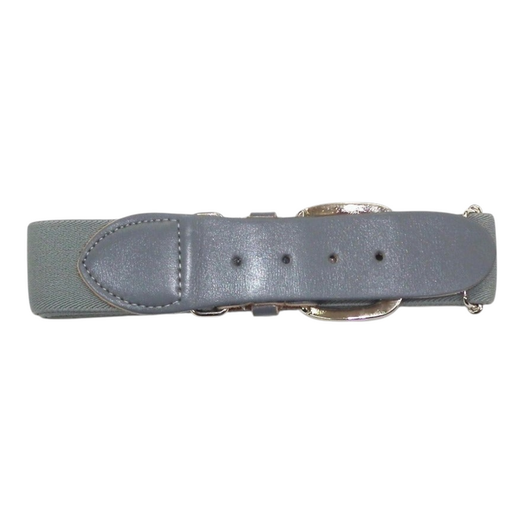 Cinto para uniforme de béisbol Radach Sports en color gris con diseño elástico ajustable y hebilla metálica