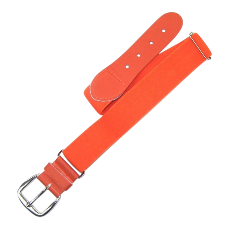 Cinto para uniforme de béisbol Radach Sports en color naranja con hebilla metálica y ajuste unitalla