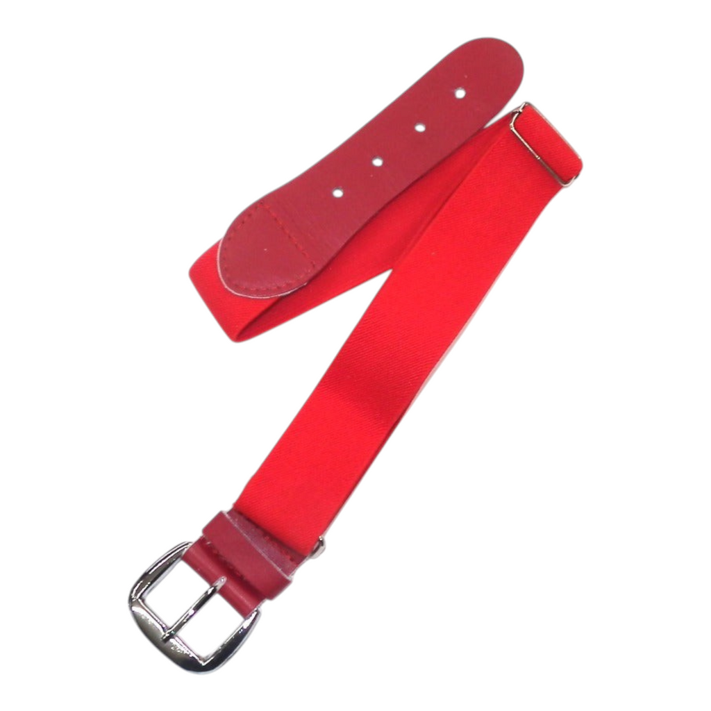 Cinto para uniforme de beisbol Radach Sports en color rojo con hebilla metalica y ajuste elastico