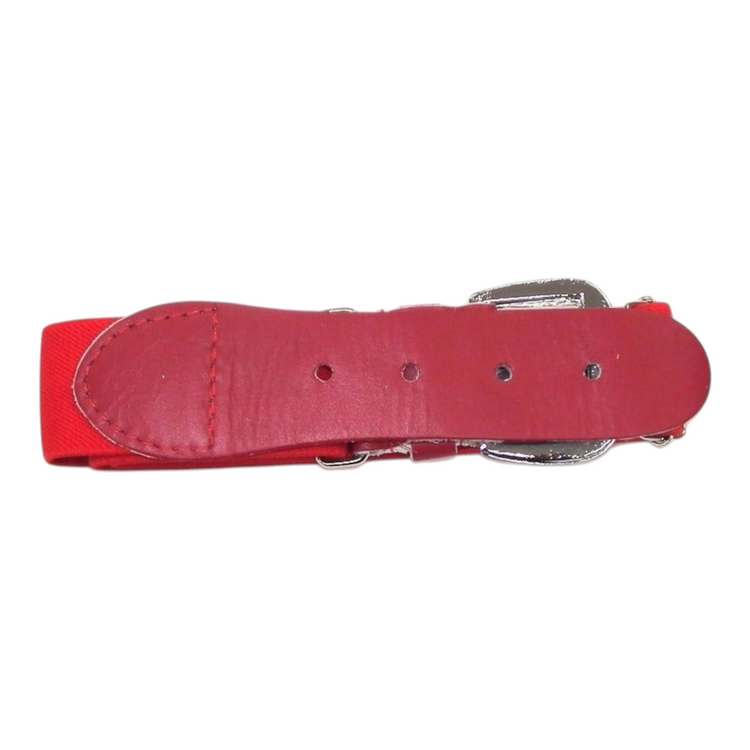 Cinto para uniforme de béisbol Radach Sports en color rojo con hebilla metálica y diseño ajustable