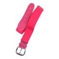 Cinto para uniforme de béisbol Radach Sports en color rosa fiusha con hebilla metálica y ajuste unitalla.