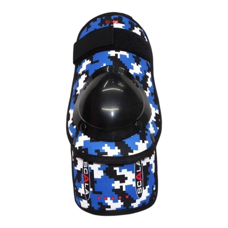 Codera para bateador infantil Radach Sports con estampado camuflaje azul y protector rígido negro