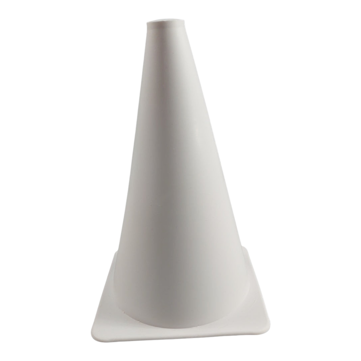 Cono de entrenamiento Radach Sports blanco de 23 cm fabricado en plástico rígido con base cuadrada