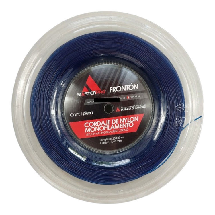 Rollo de cuerda de nylon monofilamento azul marino Master Pro de 200 metros para raqueta de Radach Sports