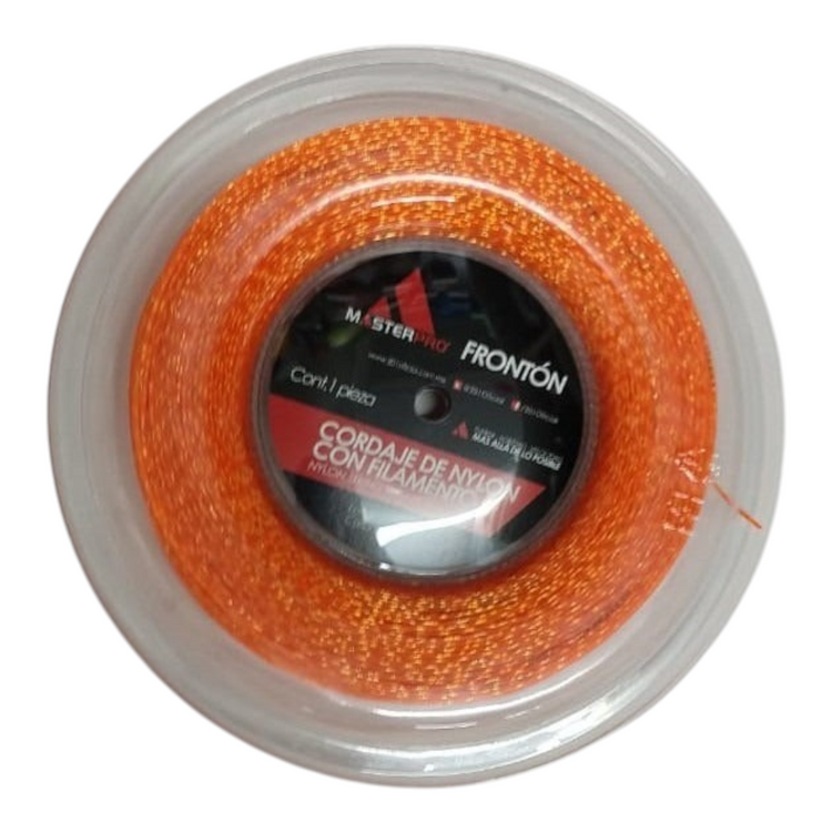Rollo de cuerda sintética naranja Master Pro de 200 metros para raqueta de Radach Sports