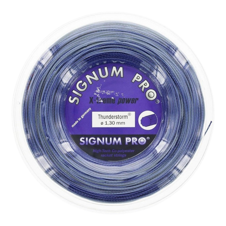 Rollo de cuerda para raqueta Radach Sports Signum Pro Thunderstorm azul de copoliester 1.30mm para mayor control