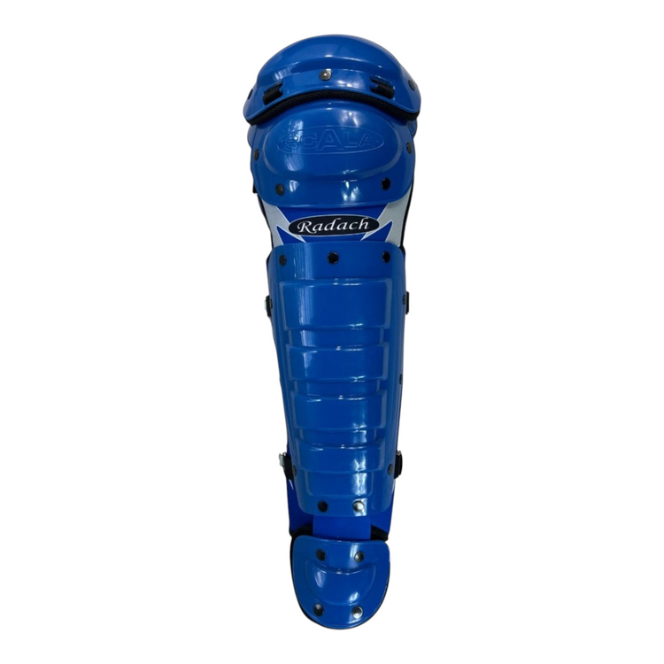 Rodillera de catcher Radach Sports para adulto en color azul rey con diseño ergonómico y protección reforzada