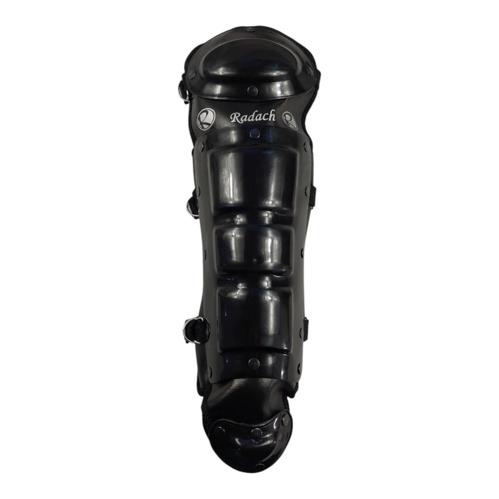 Espinillera de catcher Radach Sports infantil en color negro para béisbol con diseño protector resistente